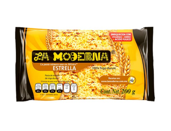 PASTA LA MODERNA ESTRELLA  200 GR