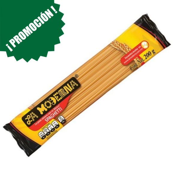PASTA LA MODERNA SPAGHETTI 200 GR + 10 % GRATIS