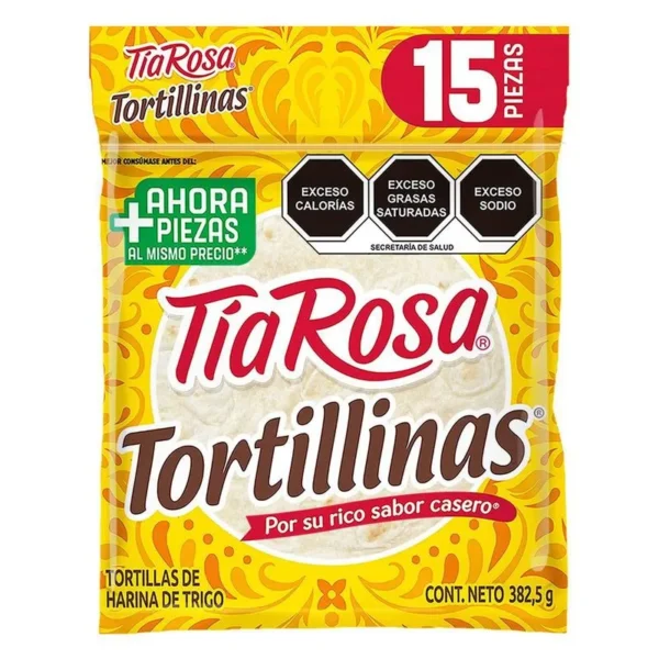 TORTILLINAS TIA ROSA 382.5 GR 15 PZ