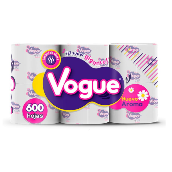 HIG VOGUE SUPER GIGANTE 600 HOJAS 6  ROLLOS